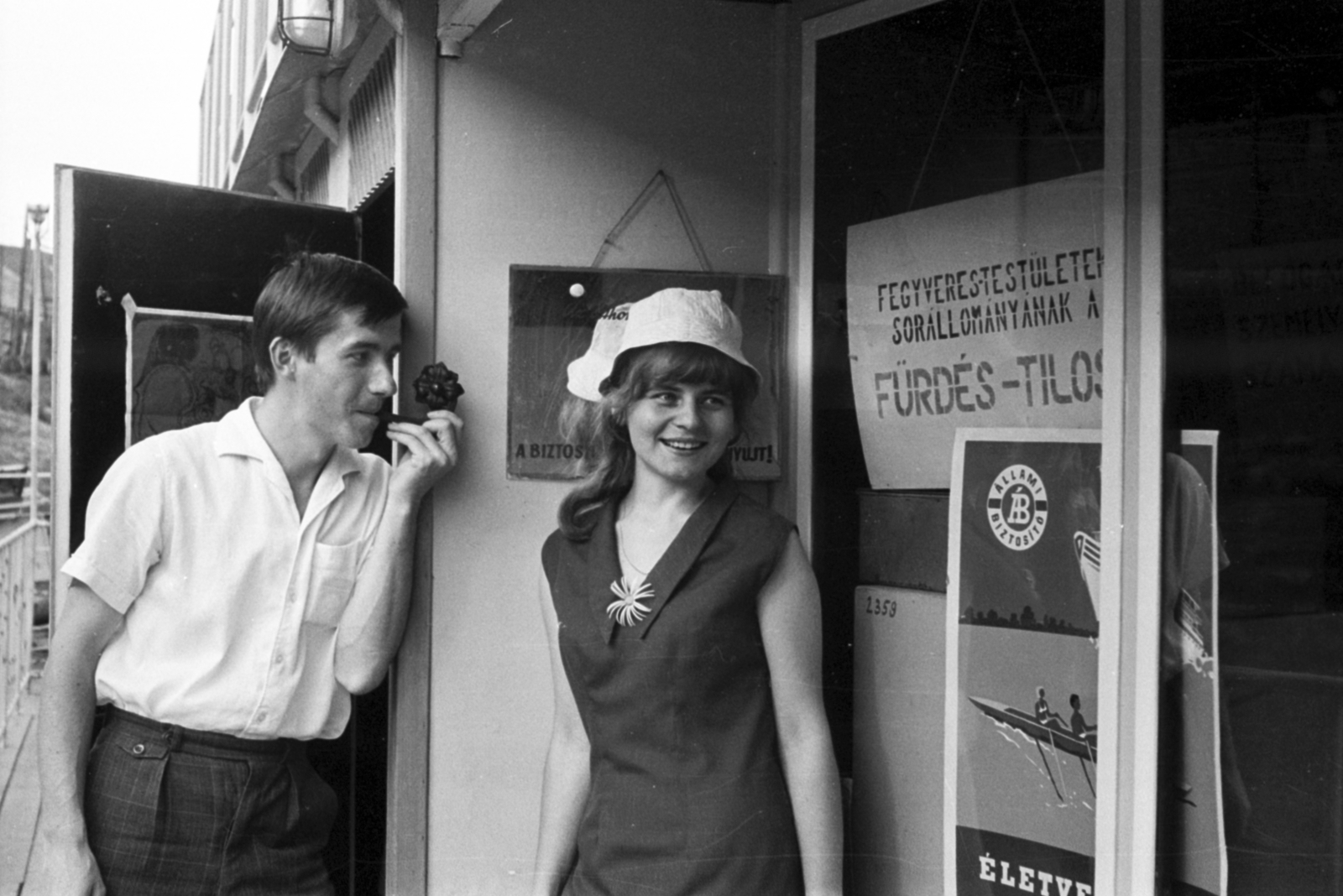 Hungary, Szeged, Tisza-part, a Szabadság úszóház., 1968, Földvári Mihály, Fortepan #200800