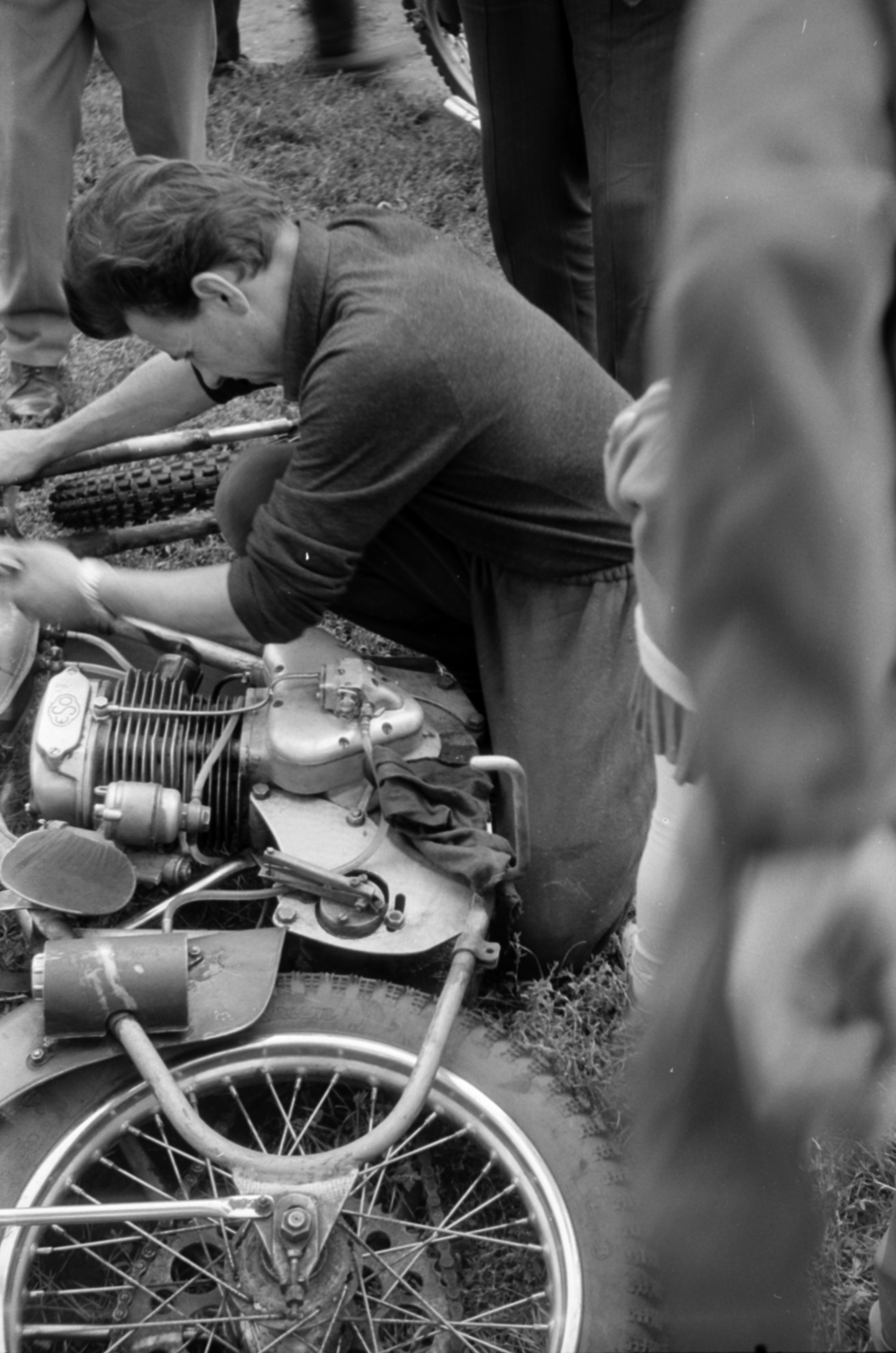 1969, Földvári Mihály, szerelés, motorkerékpár, Fortepan #200830