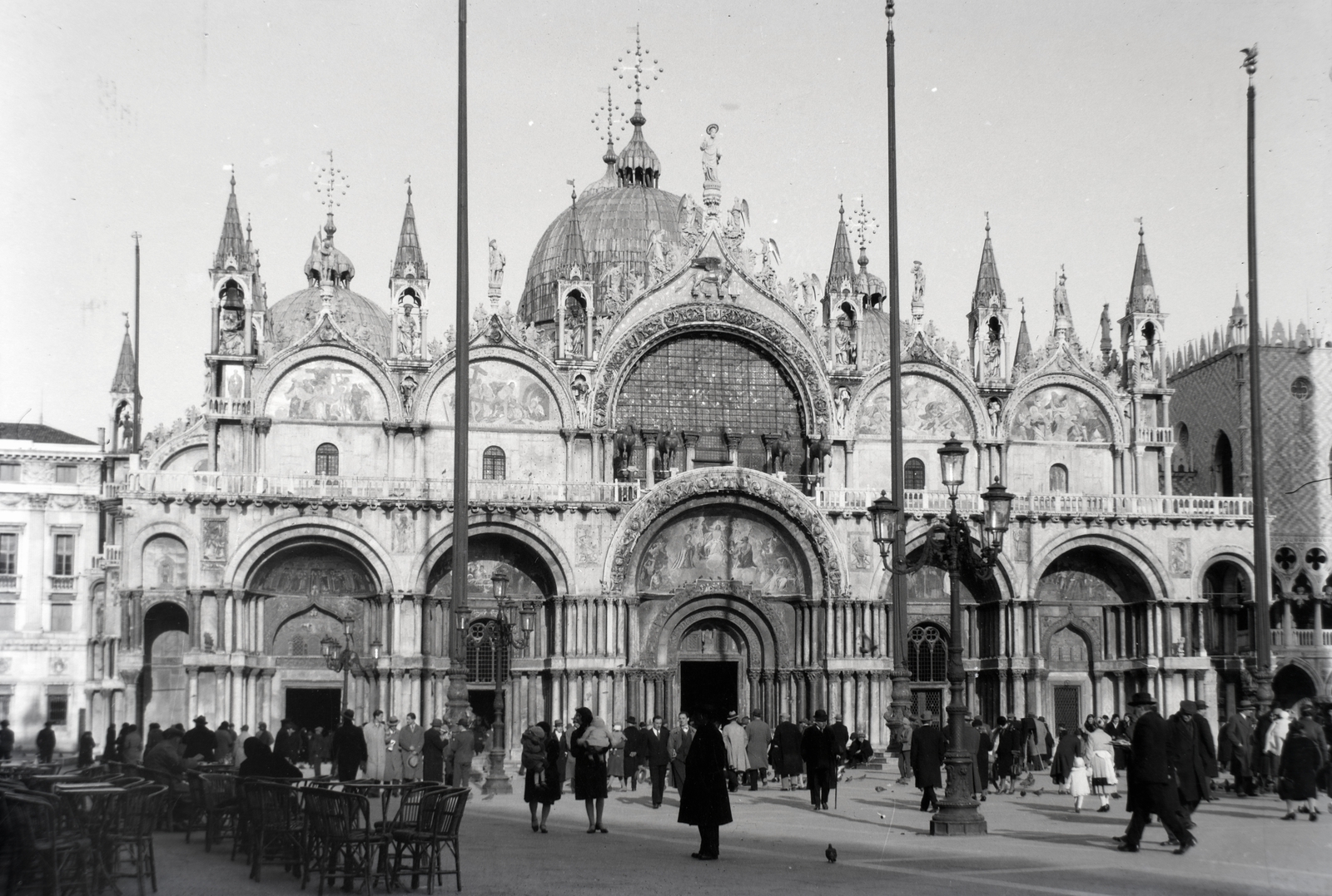 Olaszország, Velence, Szent Márk tér, Szent Márk-székesegyház, 1931, Gara Andor, világörökség, Mauro Codussi-terv, Jacopo Sansovino-terv, Bazilika, Fortepan #201186