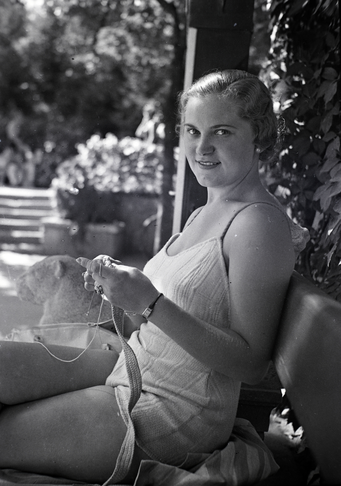 1938, Gara család, kötés, Fortepan #201251