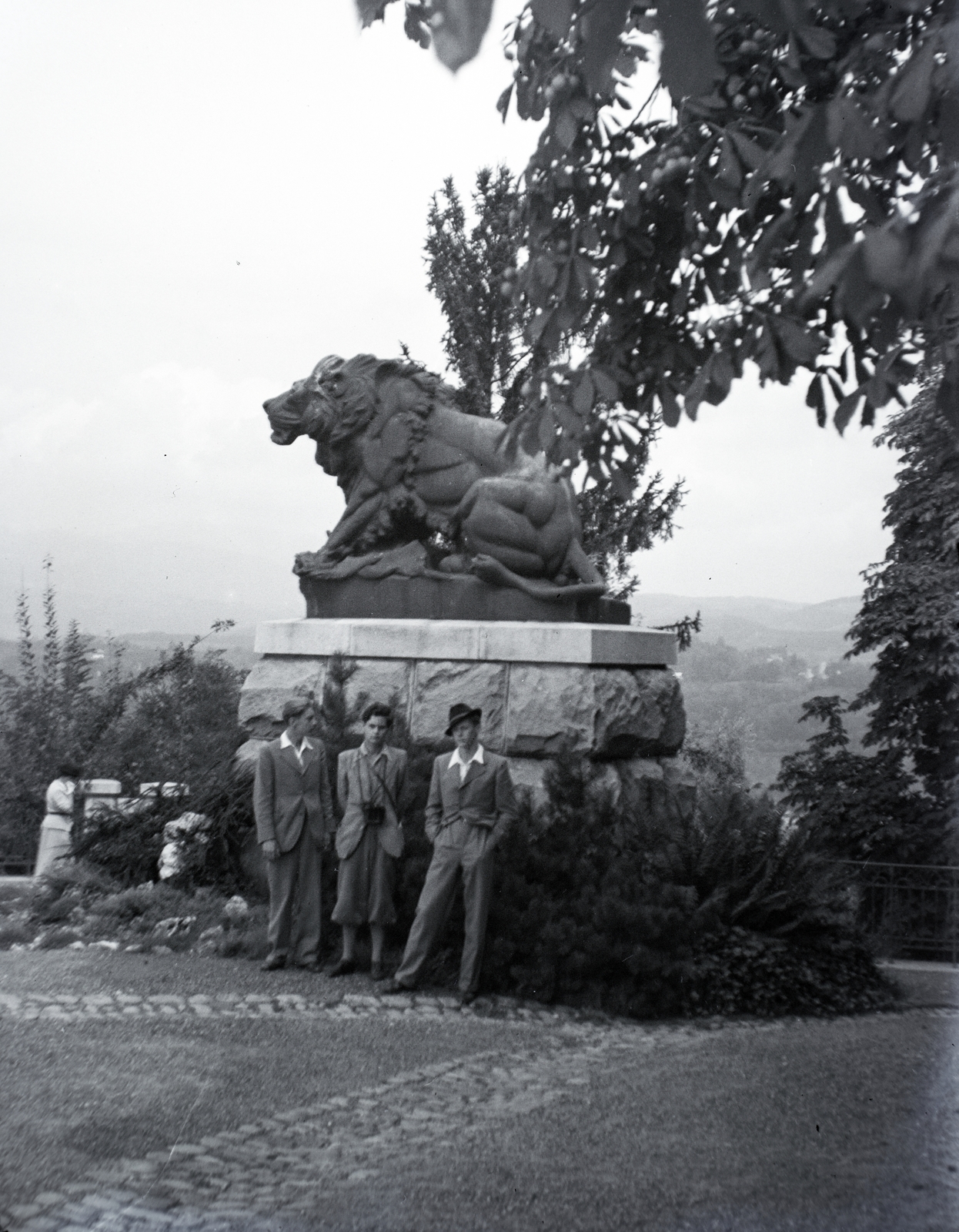 Austria, Graz, Schlossberg, Franz Xaver Hackher zu Hart ezredes emlékműve (Otto Jarl, 1909.)., 1934, Gergely György, lion, Fortepan #201264