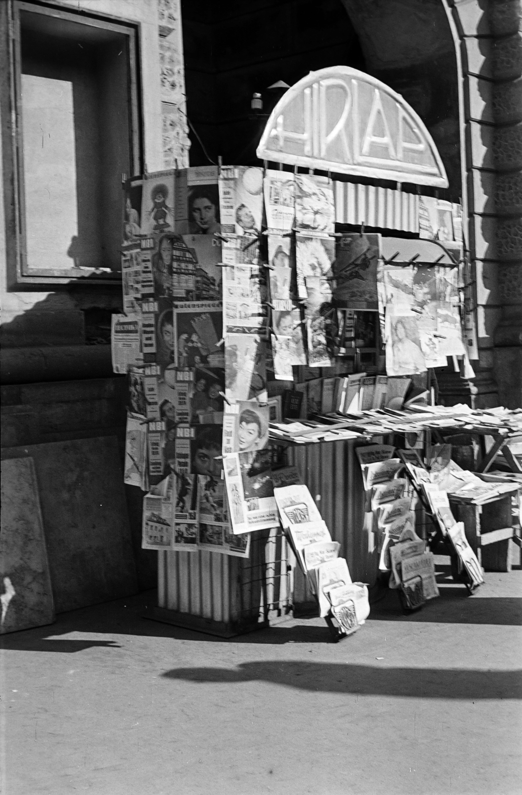 1959, Handa család, newsstand, Fortepan #201546