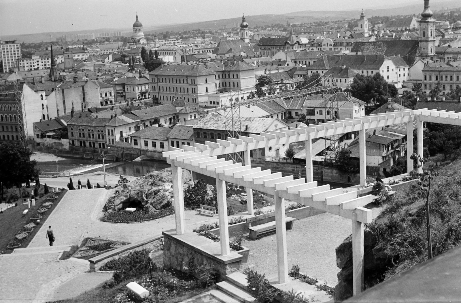 Romania,Transylvania, Cluj-Napoca, látkép a Várhegyről., 1964, Handa család, Fortepan #201627