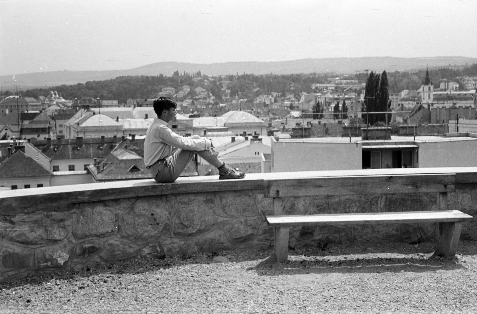 Romania,Transylvania, Cluj-Napoca, látkép a Várhegyről., 1964, Handa család, Fortepan #201631