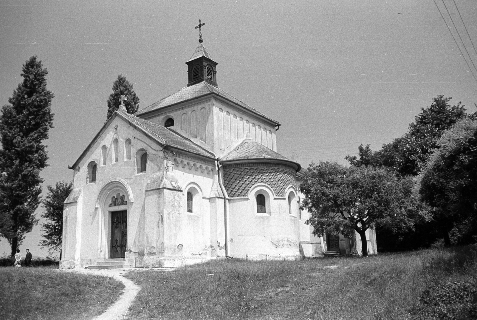 Hungary,Lake Balaton, Fonyód, Templom utca, Nagyboldogasszony-templom., 1966, Jakab Antal, church, Fortepan #201761