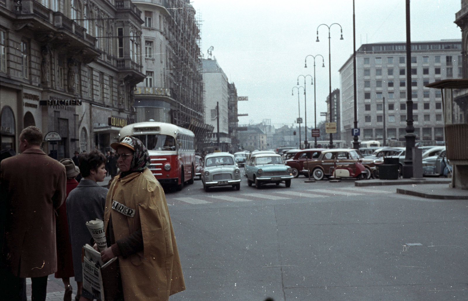 Austria, Vienna, Kärntner Strasse - Walfischgasse sarok, 1962, Jakab Antal, colorful, Fortepan #201809