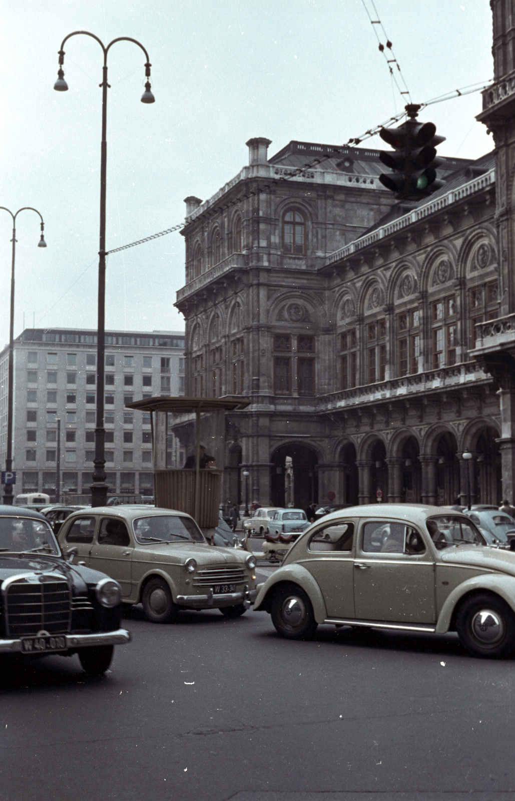 Austria, Vienna, Opernring, Operaház., 1962, Jakab Antal, colorful, Fortepan #201812