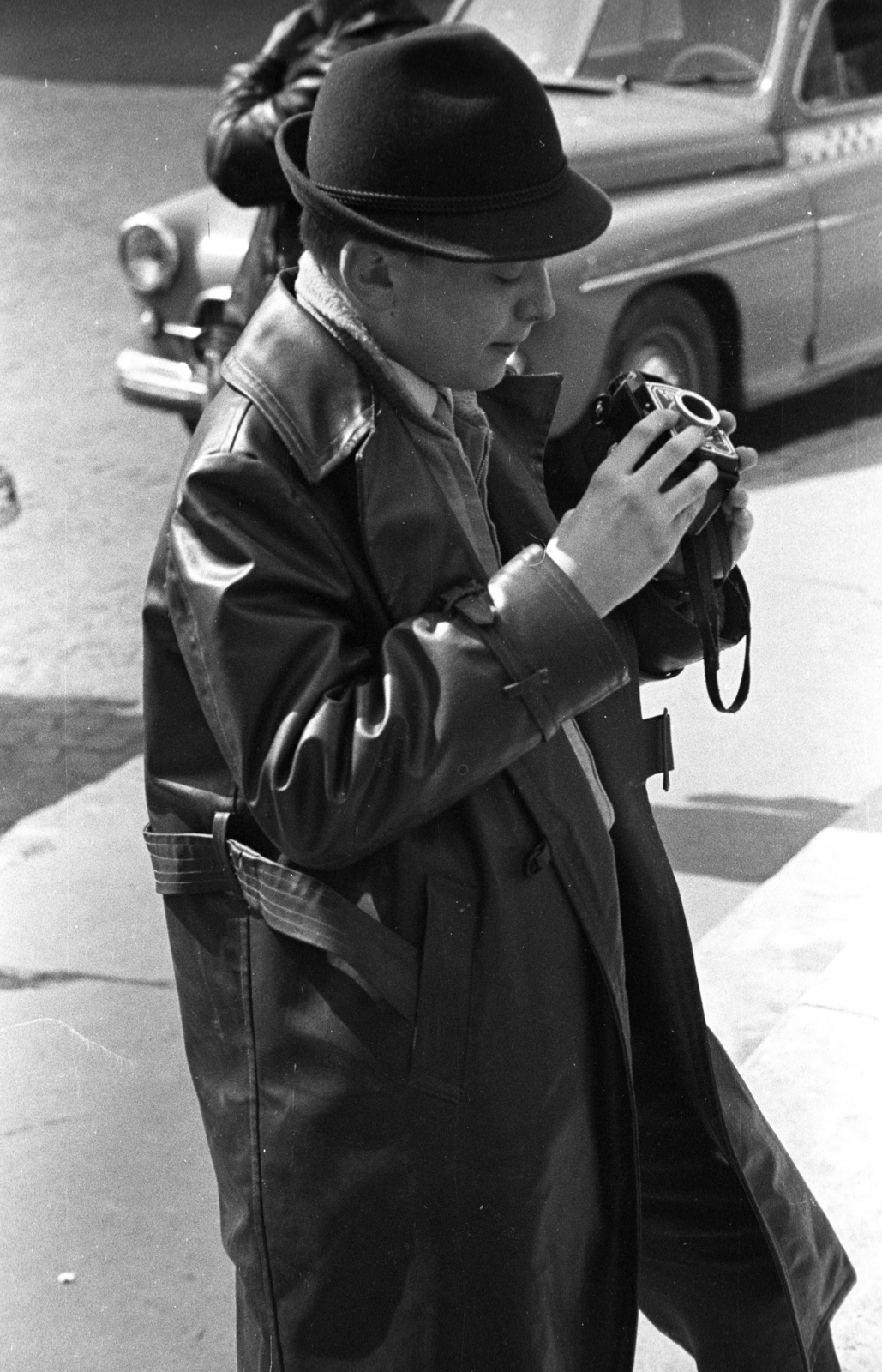 Hungary, Pécs, Széchenyi tér., 1964, Jakab Antal, hat, camera, Fortepan #201889