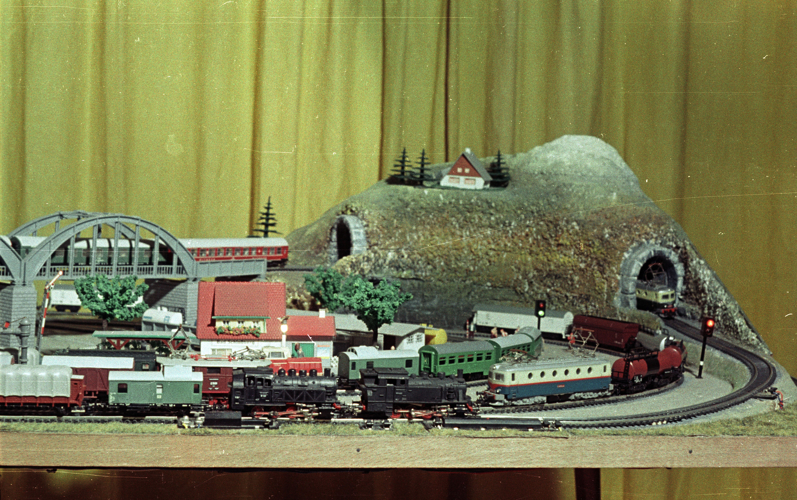 1965, Jakab Antal, colorful, model train, Fortepan #202029