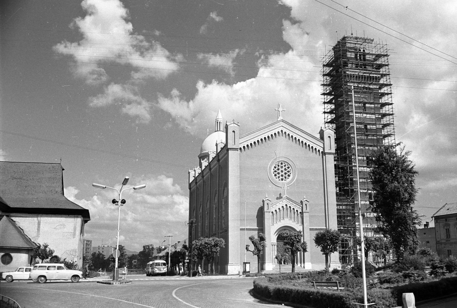 Slovakia, Kežmarok, az új evangélikus templom., 1972, Jakab Antal, Czechoslovakia, Fortepan #202067