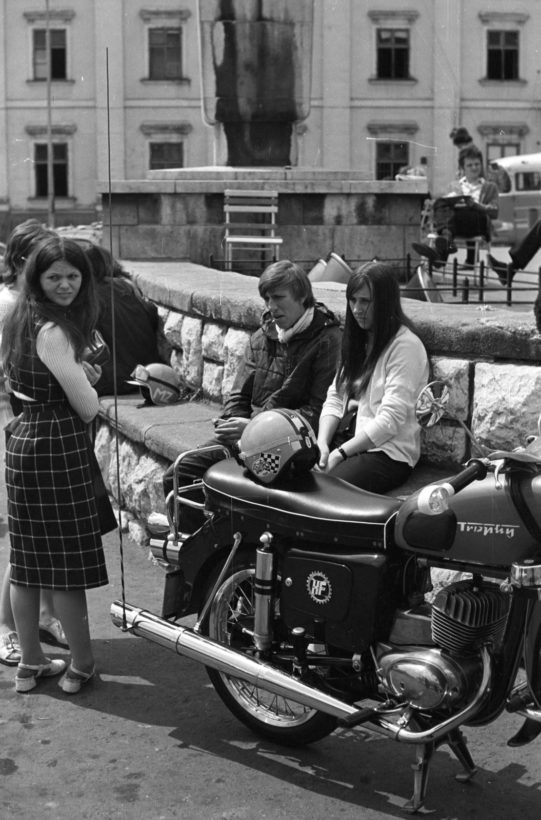 Hungary, Pécs, Széchenyi tér, a felvétel a Dzsámi előtt készült., 1970, Jakab Antal, Fortepan #202089
