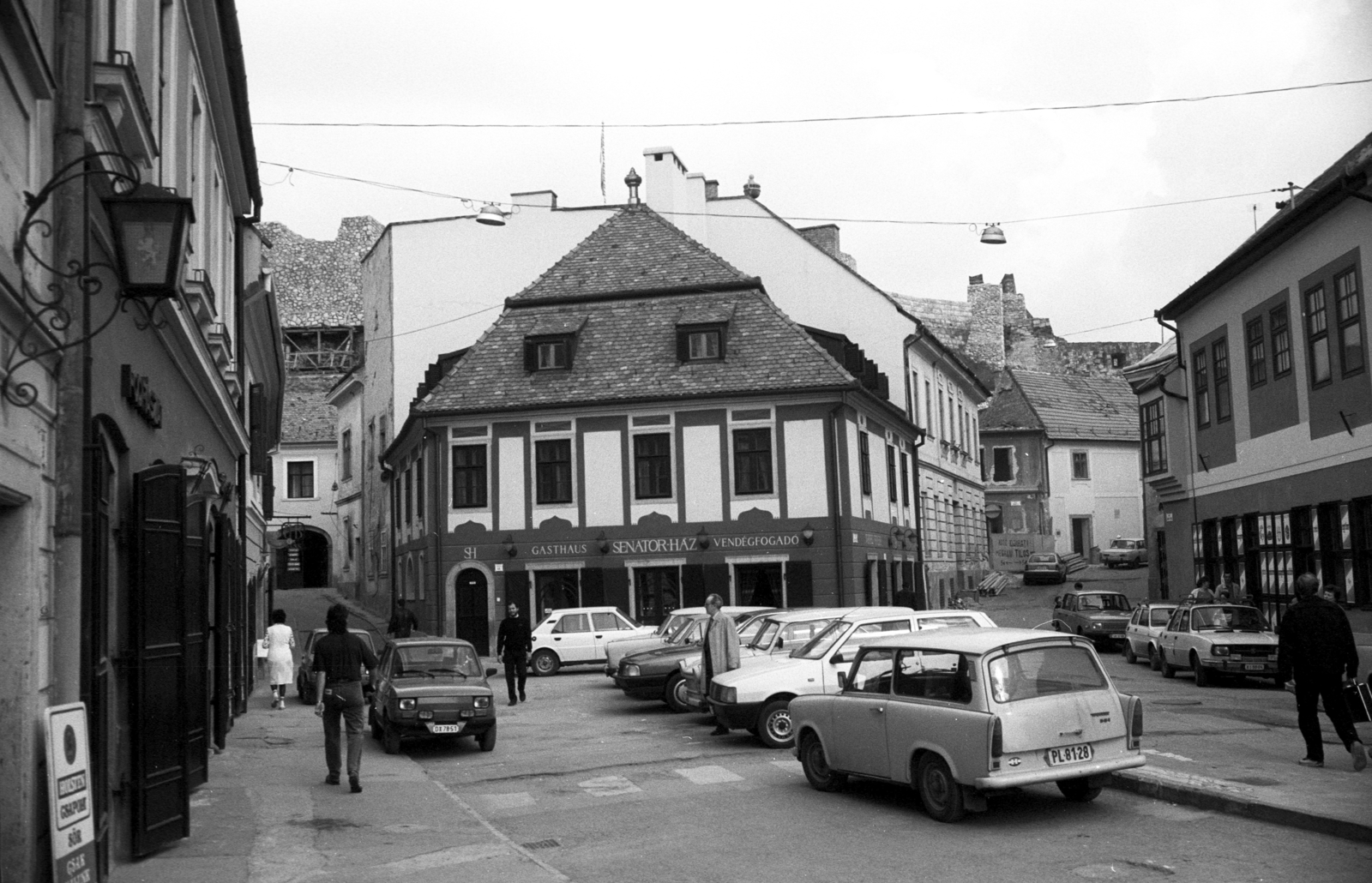 Hungary, Eger, Dobó István tér, Szenátor-ház., 1985, Jakab Antal, number plate, Fortepan #202326