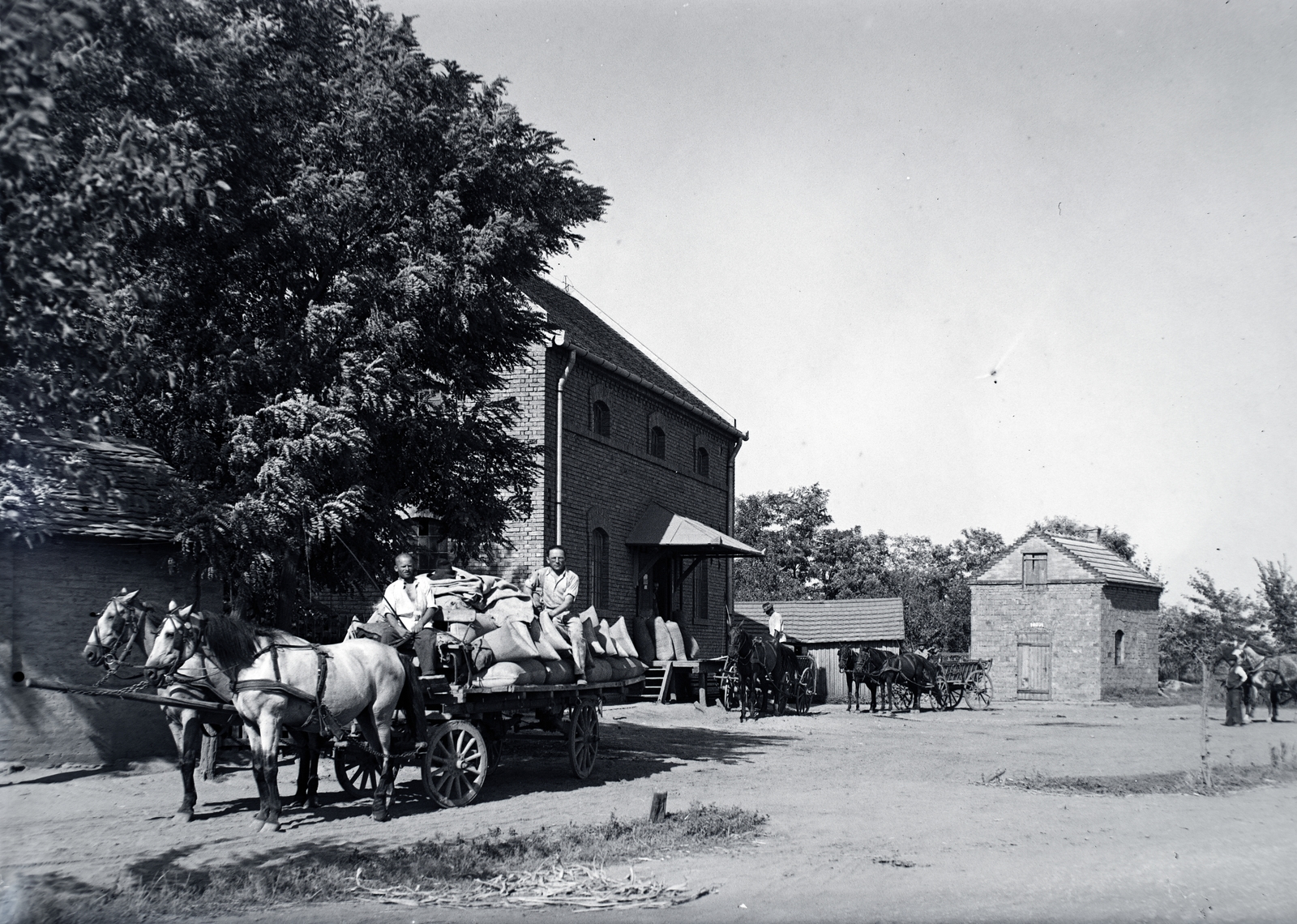 1936, Jóna Dávid, sack, Horse-drawn carriage, Fortepan #202562