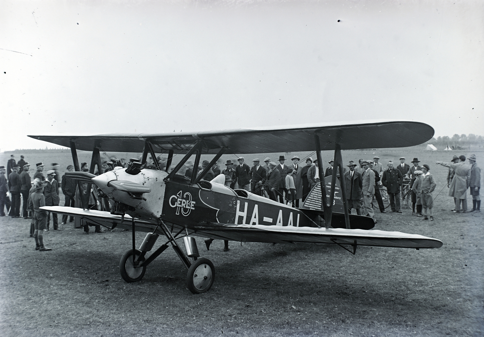 1935, Jóna Dávid, airplane, Antal Bánhidi design, biplane, Fortepan #202565