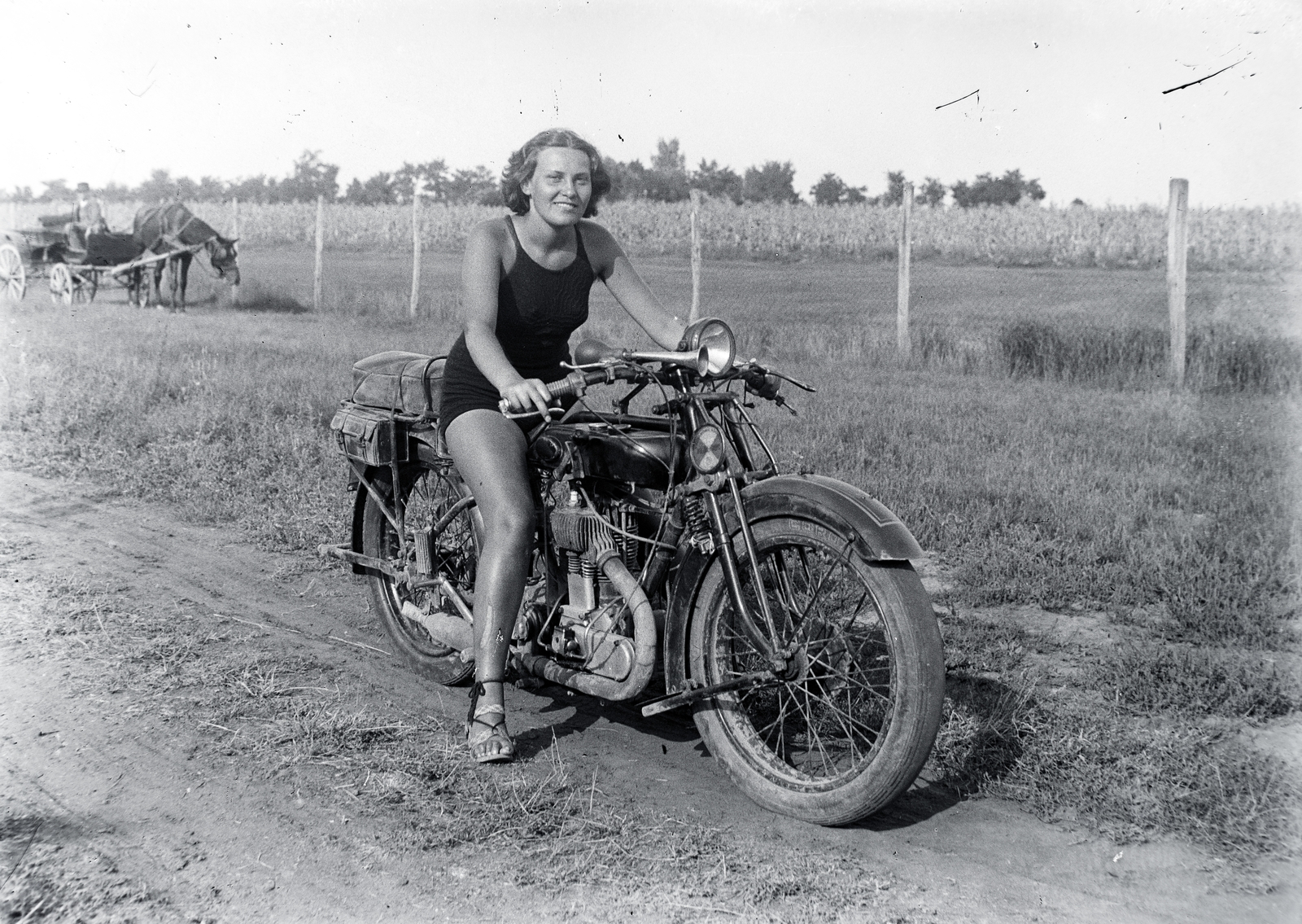 1935, Jóna Dávid, AJS-brand, motorcycle, girls'n'cars, Fortepan #202574