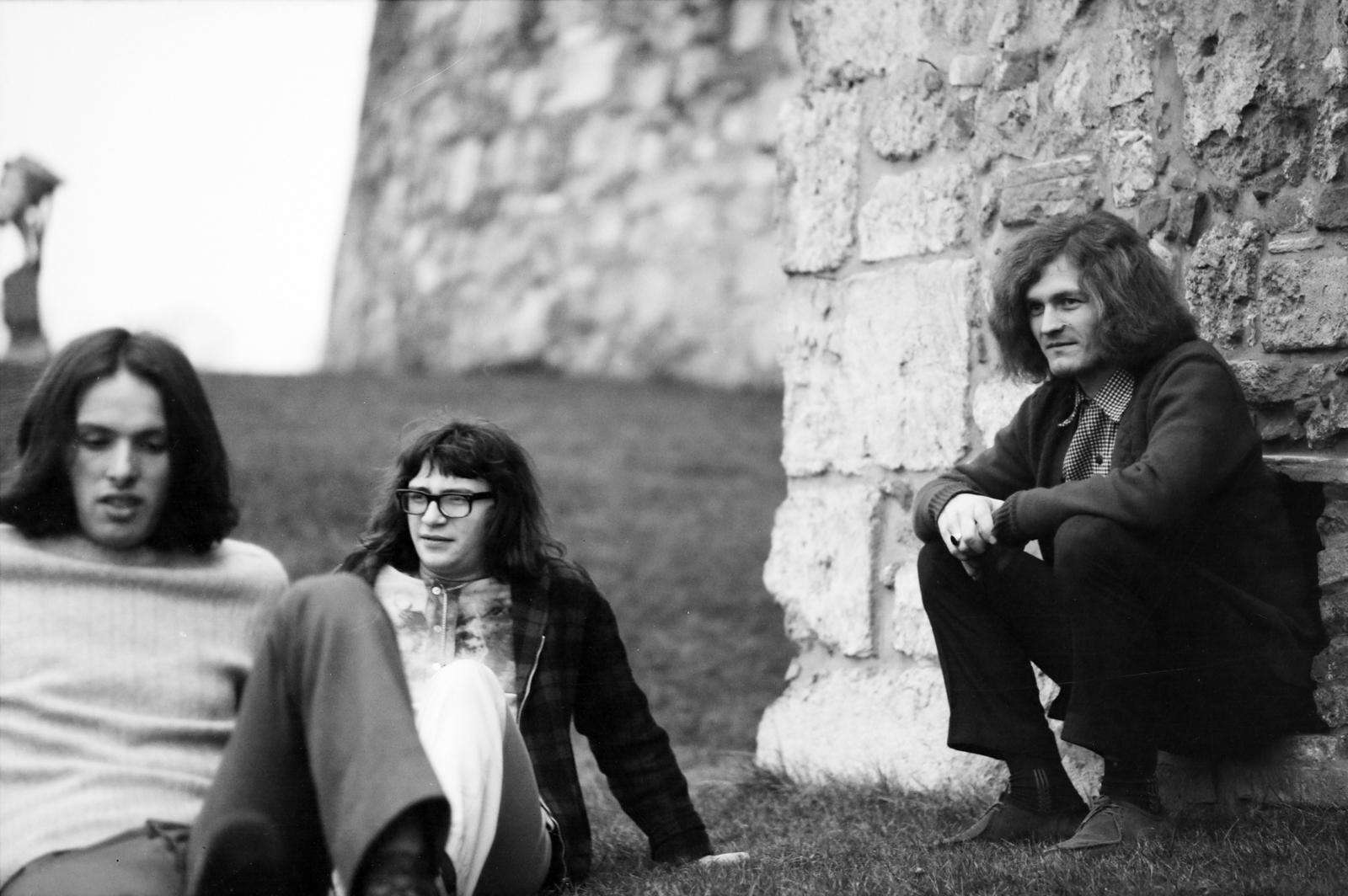 Magyarország, Budapest I., a budai Vár oldala a Budai Ifjúsági Park környékén. Török Ádám, Papp Gyula, Nagy István, a Mini együttes tagjai., 1971, Rubinstein Sándor, Budapest, Fortepan #202726