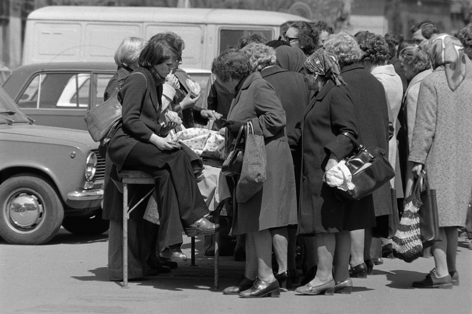 Hungary, Budapest IV., Szent István (István) tér, piac., 1980, Rubinstein Sándor, Budapest, Fortepan #203020
