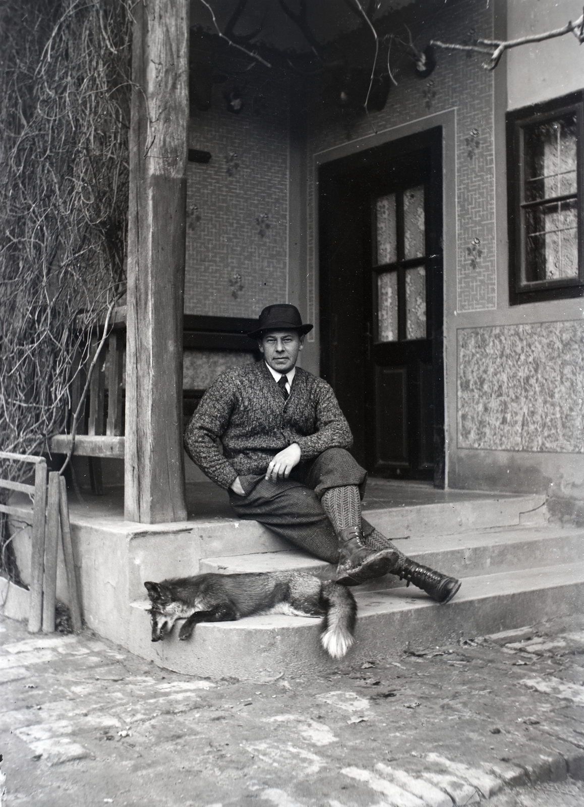 1933, Tóth Árpád, hunting, fox, Fortepan #203160