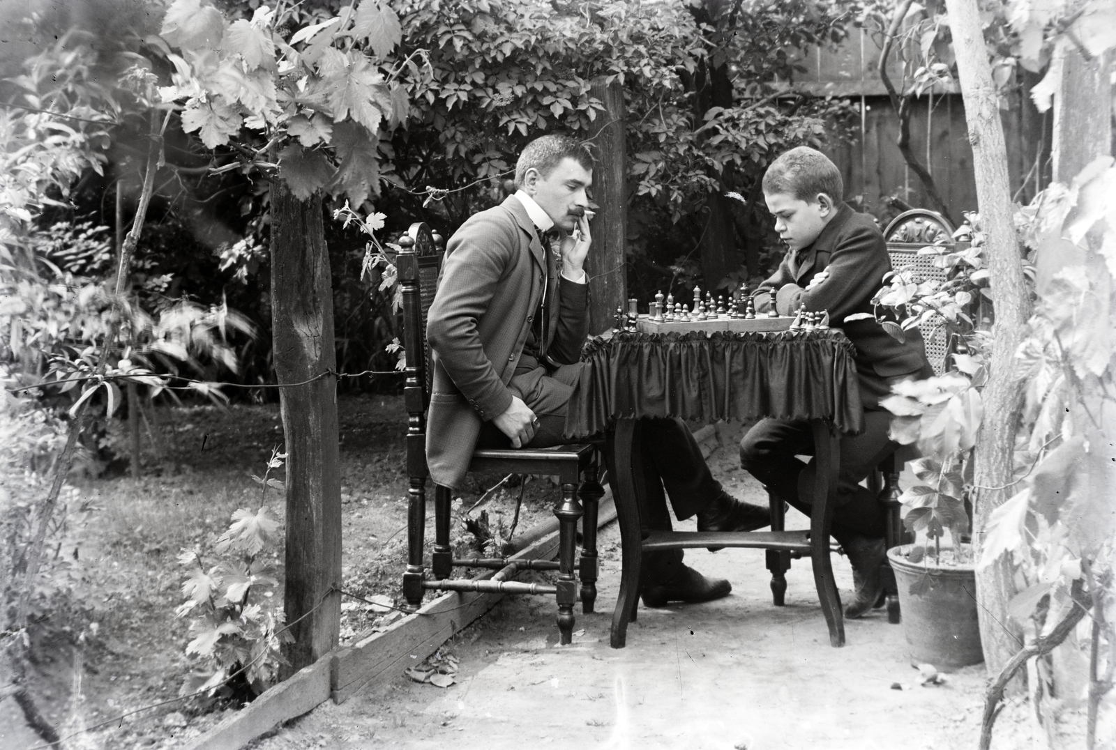 1917, Tóth Árpád, chess, Fortepan #203265