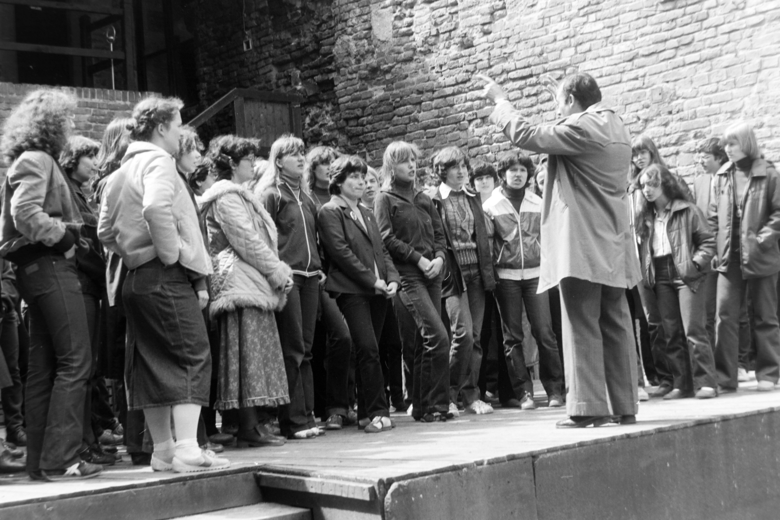 Hungary, Gyula, Gyulai Várszínház., 1984, Madách Gimnázium, Fortepan #203349