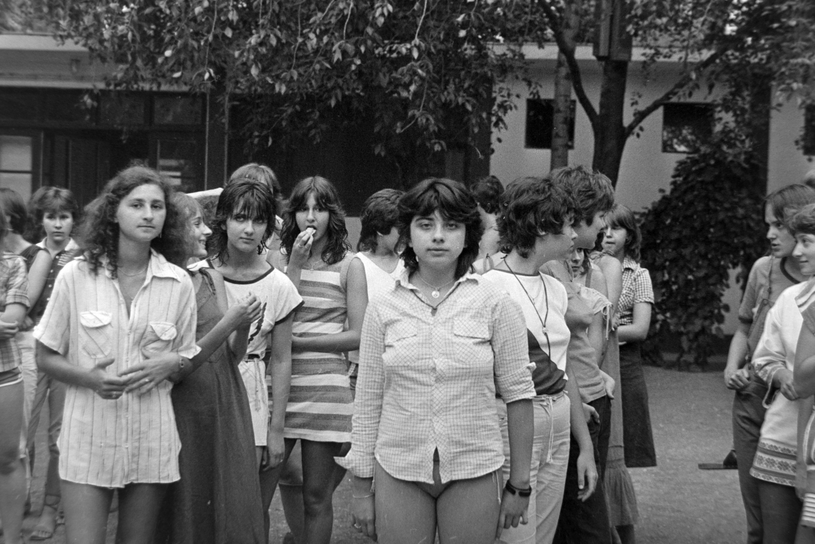 Hungary, Lakitelek, Tőserdő, Bagi Ilona KISZ építőtábor, a Madách Imre Gimnázium tanulói., 1984, Madách Gimnázium, Fortepan #203361