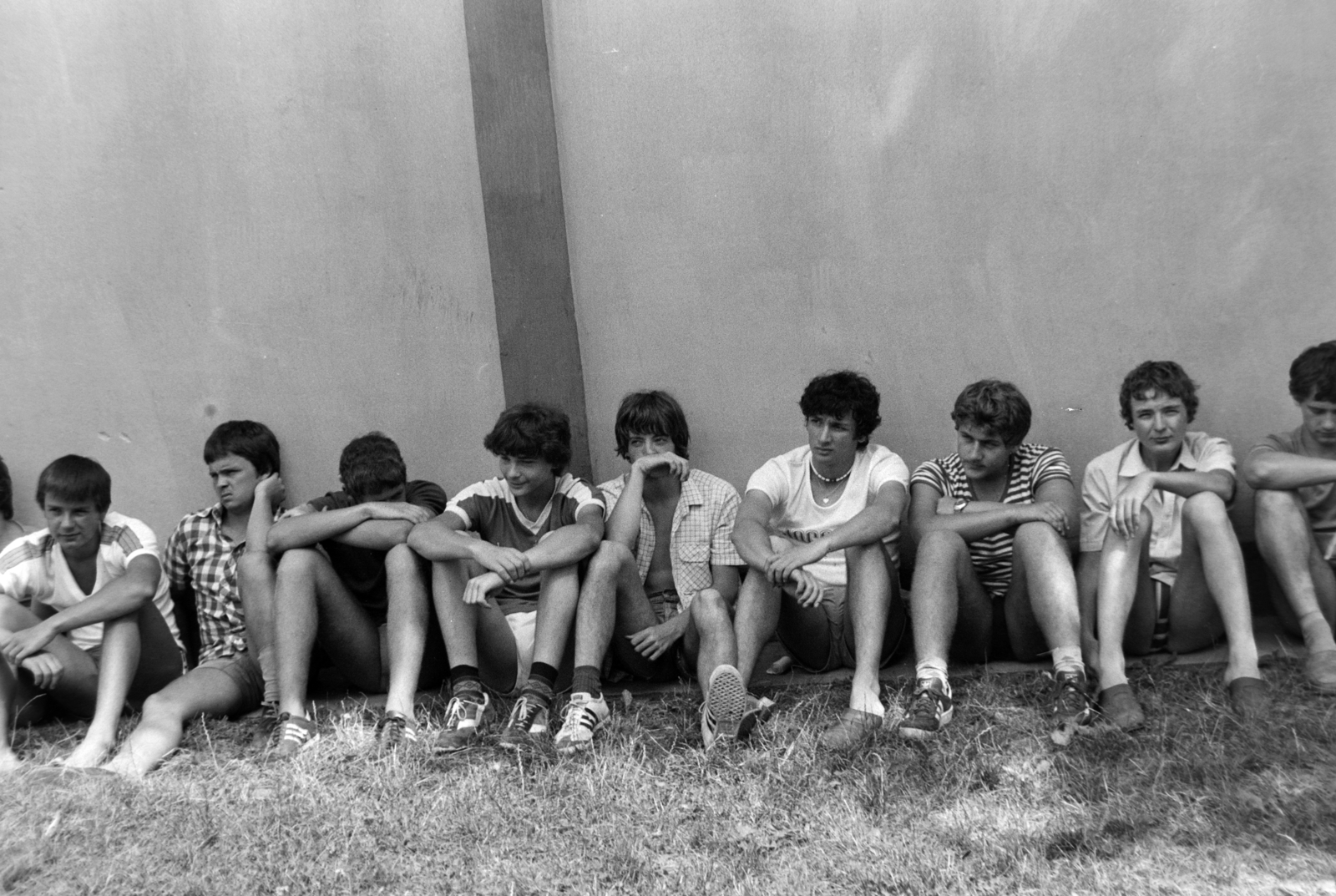 Hungary, Lakitelek, Tőserdő, Bagi Ilona KISZ építőtábor, a Madách Imre Gimnázium tanulói., 1983, Madách Gimnázium, Fortepan #203398