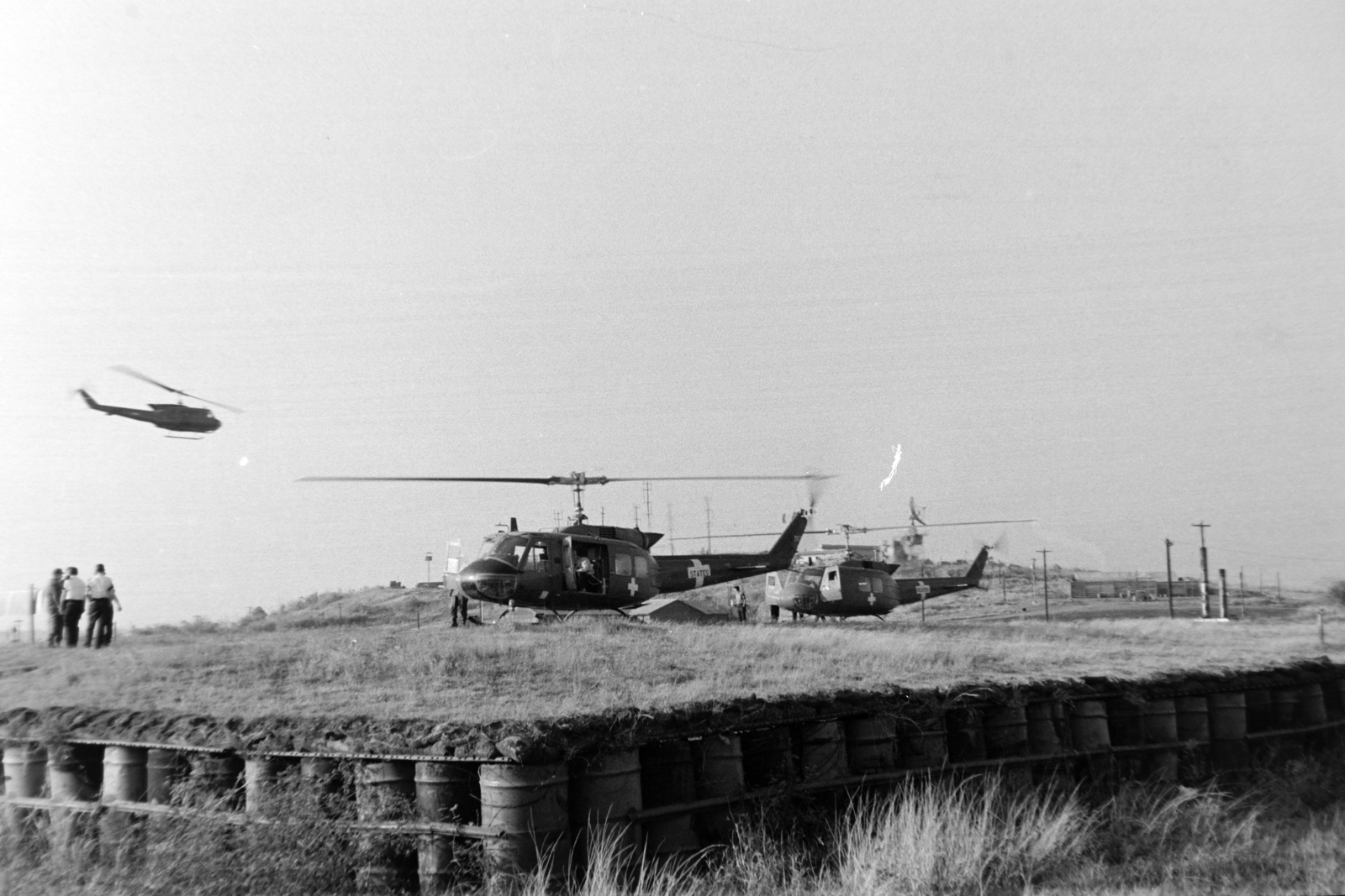 1973, Kővári György, helicopter, Bell-brand, Bell UH-1, Fortepan #203584