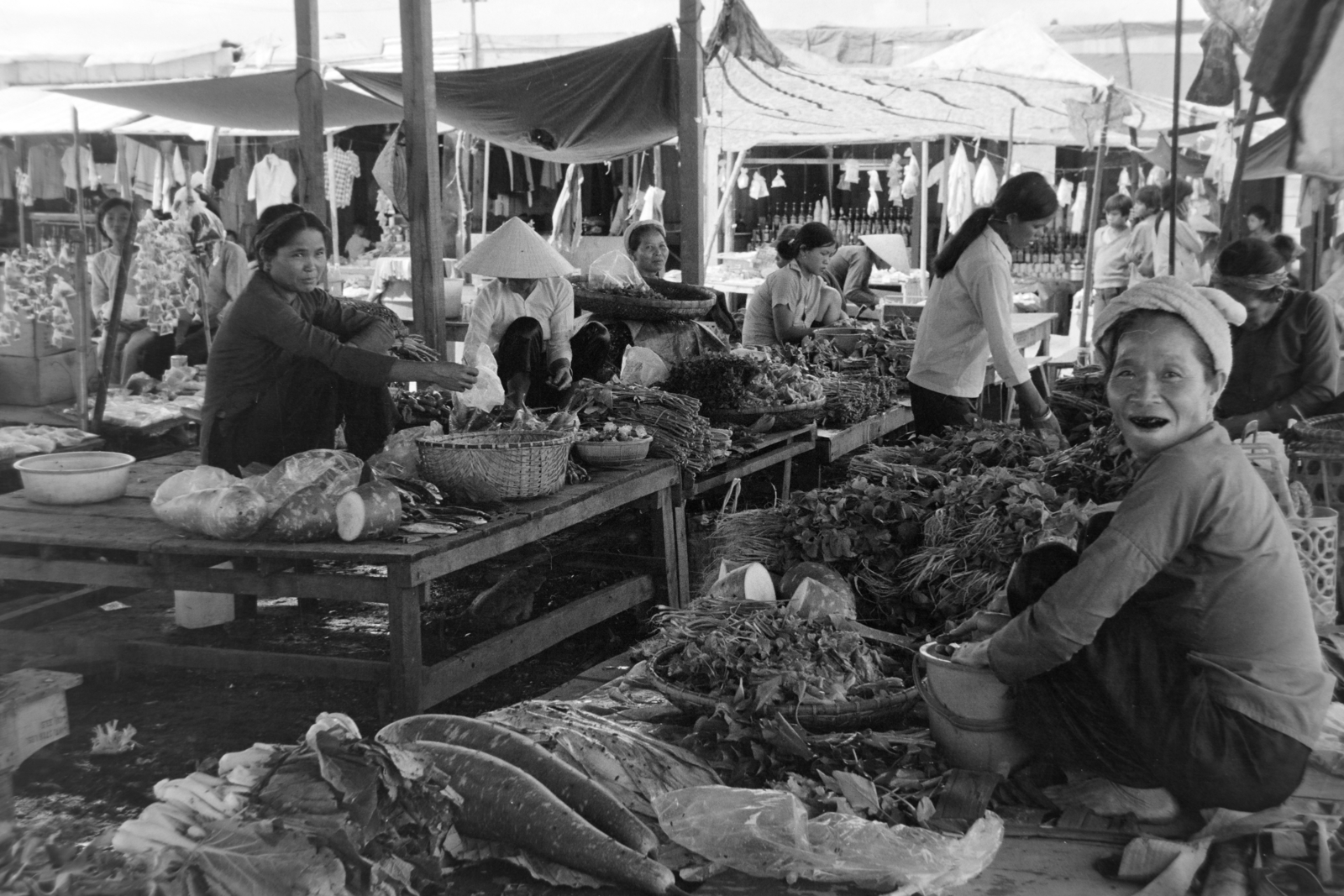 1973, Kővári György, market, Fortepan #203608