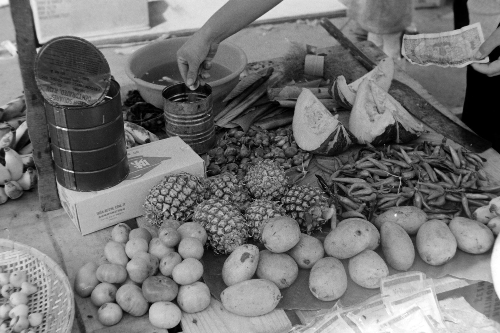 1973, Kővári György, gyümölcsárus, zöldséges, pénz, sütőtök, Fortepan #203610