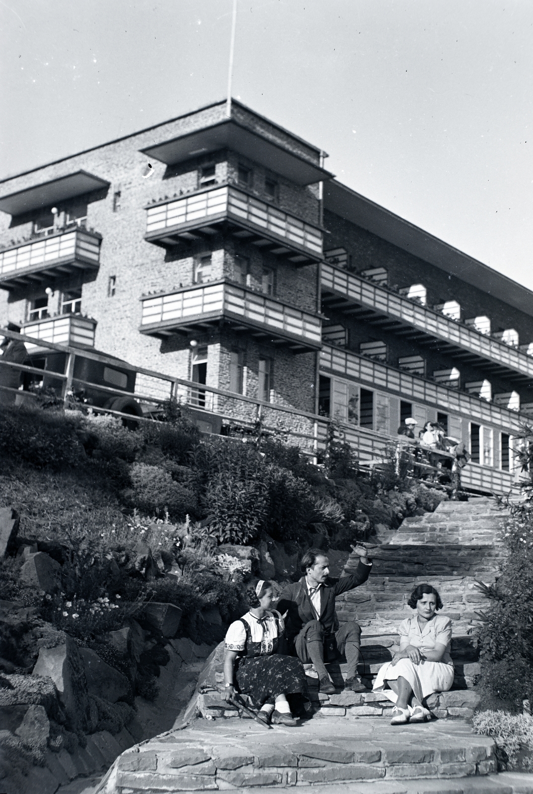 Hungary, Kékestető, Kékes Szálló (később Mátrai Gyógyintézet)., 1951, Kurutz Márton, hotel, medical institution, Fortepan #203745