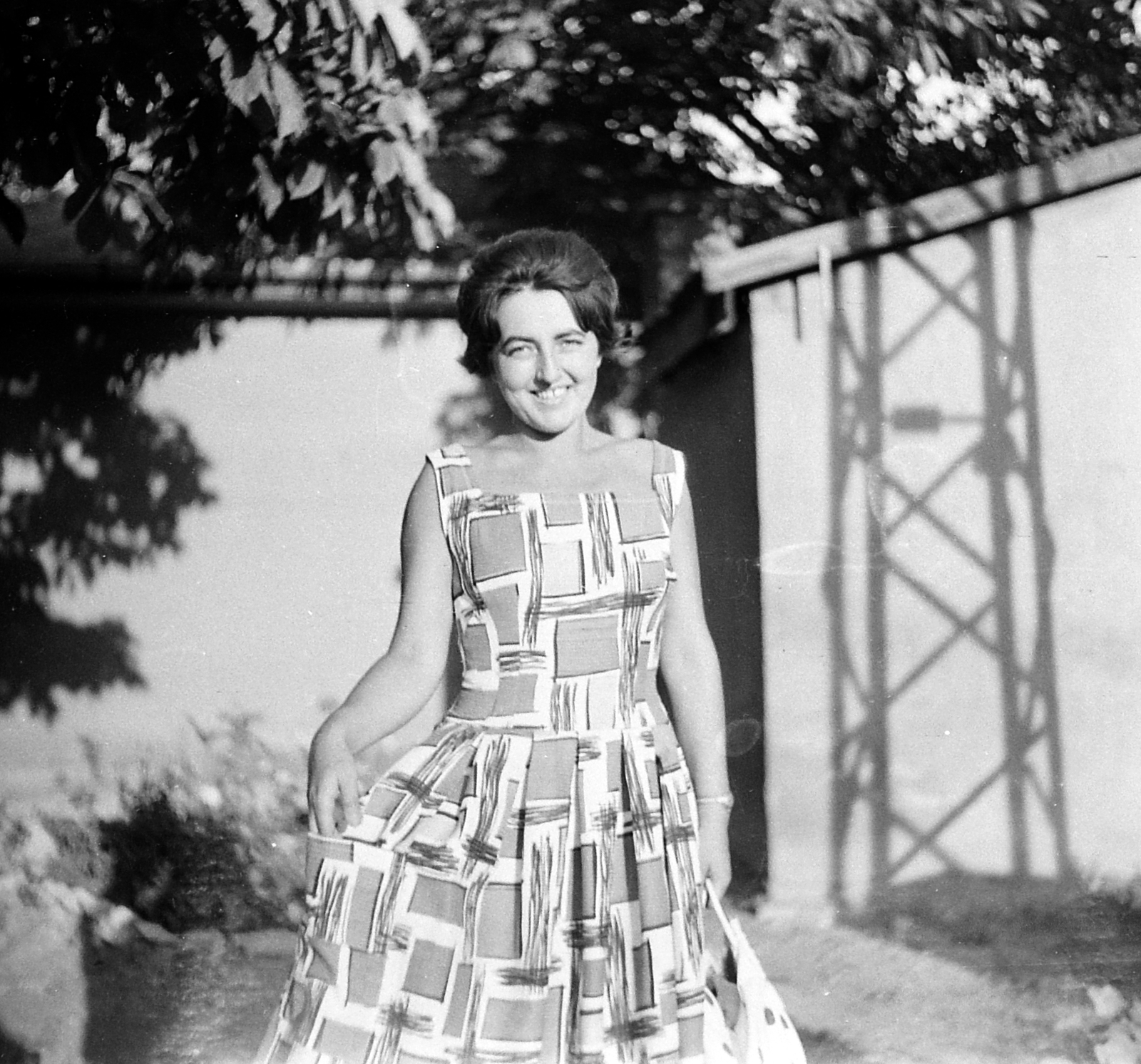 1958, Fortepan, portrait, lady, summer dresses, Fortepan #2040