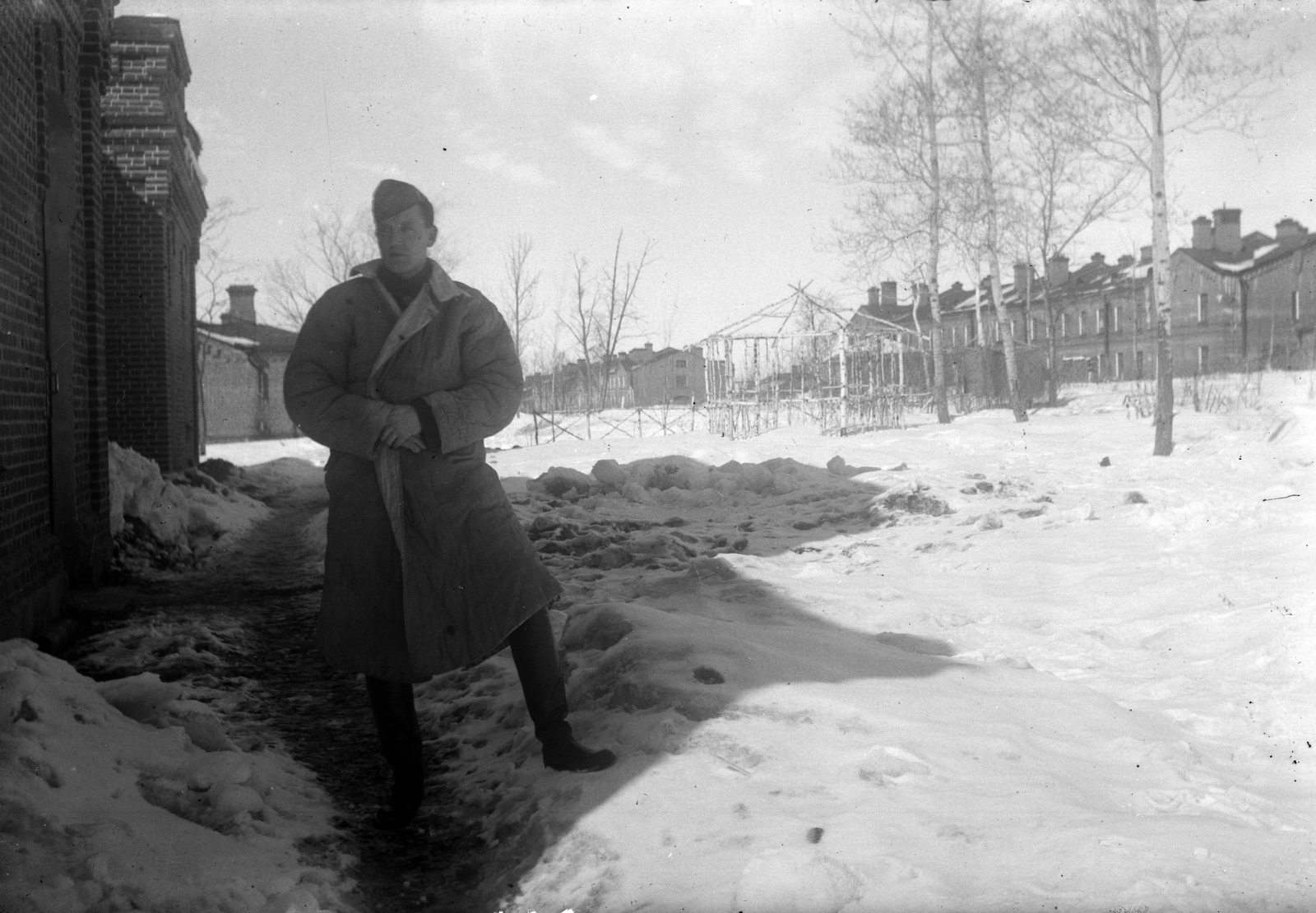 1916, Lőw Miklós, soldier, snow, Fortepan #204011