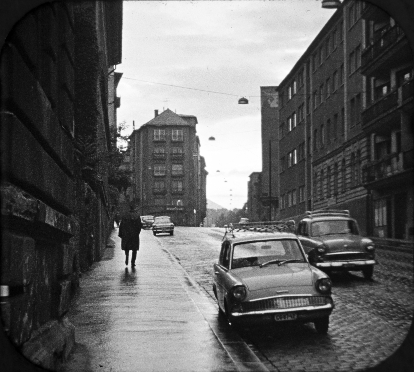 Hungary, Budapest I., Batthyány utca, a 18-as számú háztól a Hattyú utca felé nézve, ., 1967, Palatinusz József, number plate, Budapest, Fortepan #204176