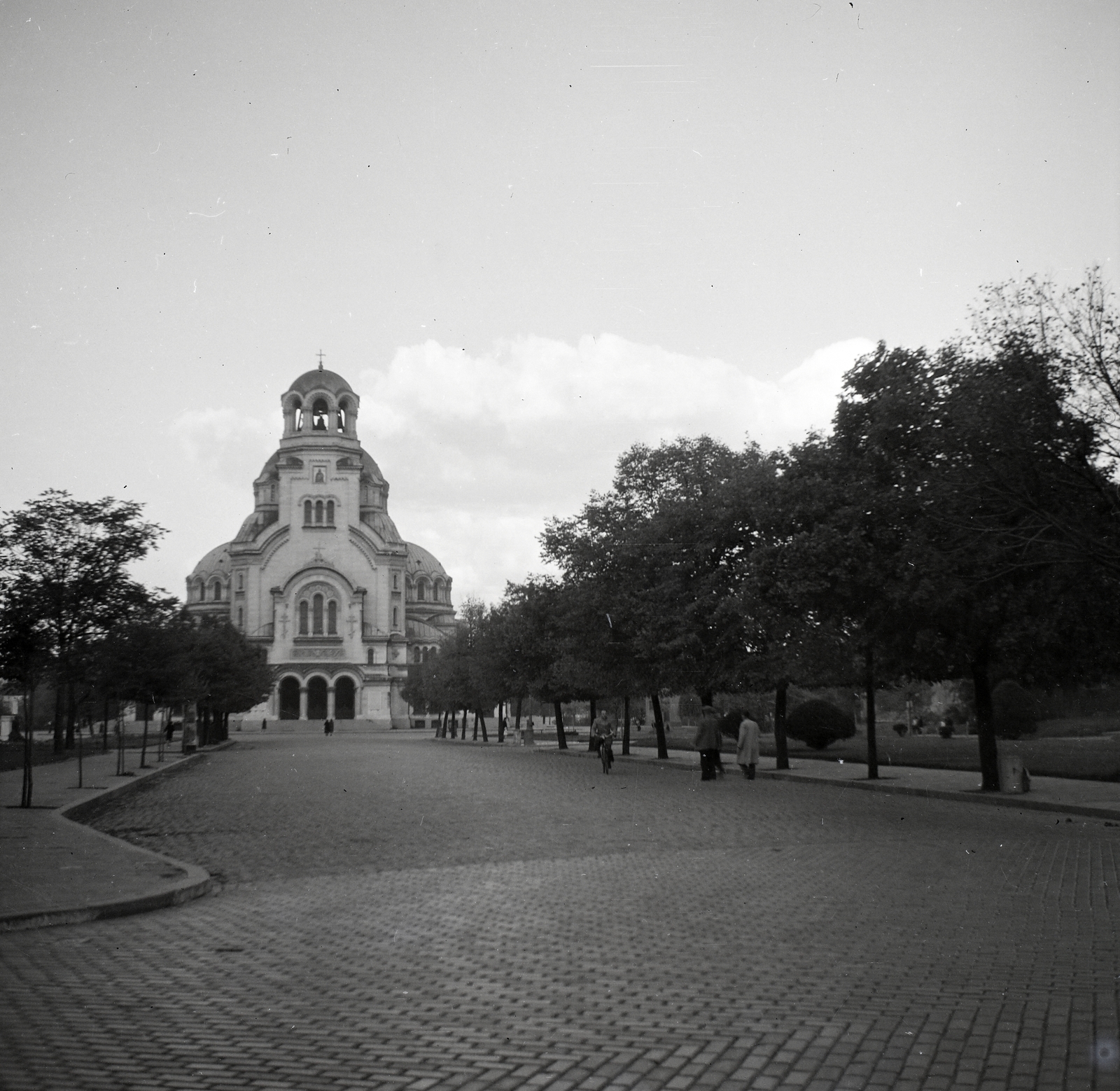 Bulgaria, Sofia, Alekszandr Nyevszkij-székesegyház, 1941, Somlói Miklós dr., Cathedral, cobblestones, Fortepan #204294