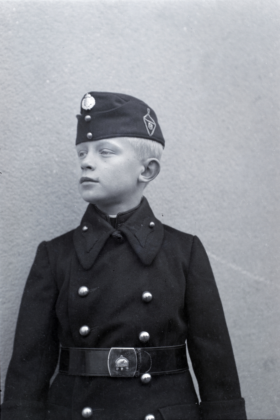 1935, Somogyvári Gergő, boy, portrait, cadet, Fortepan #204466