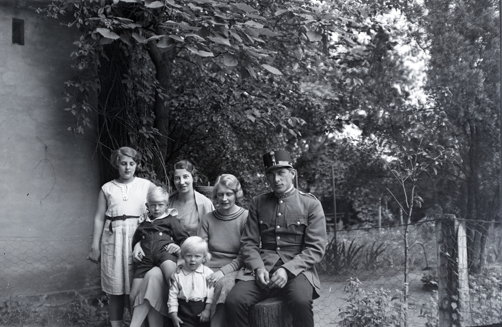 1932, Somogyvári Gergő, soldier, tableau, family, Fortepan #204480