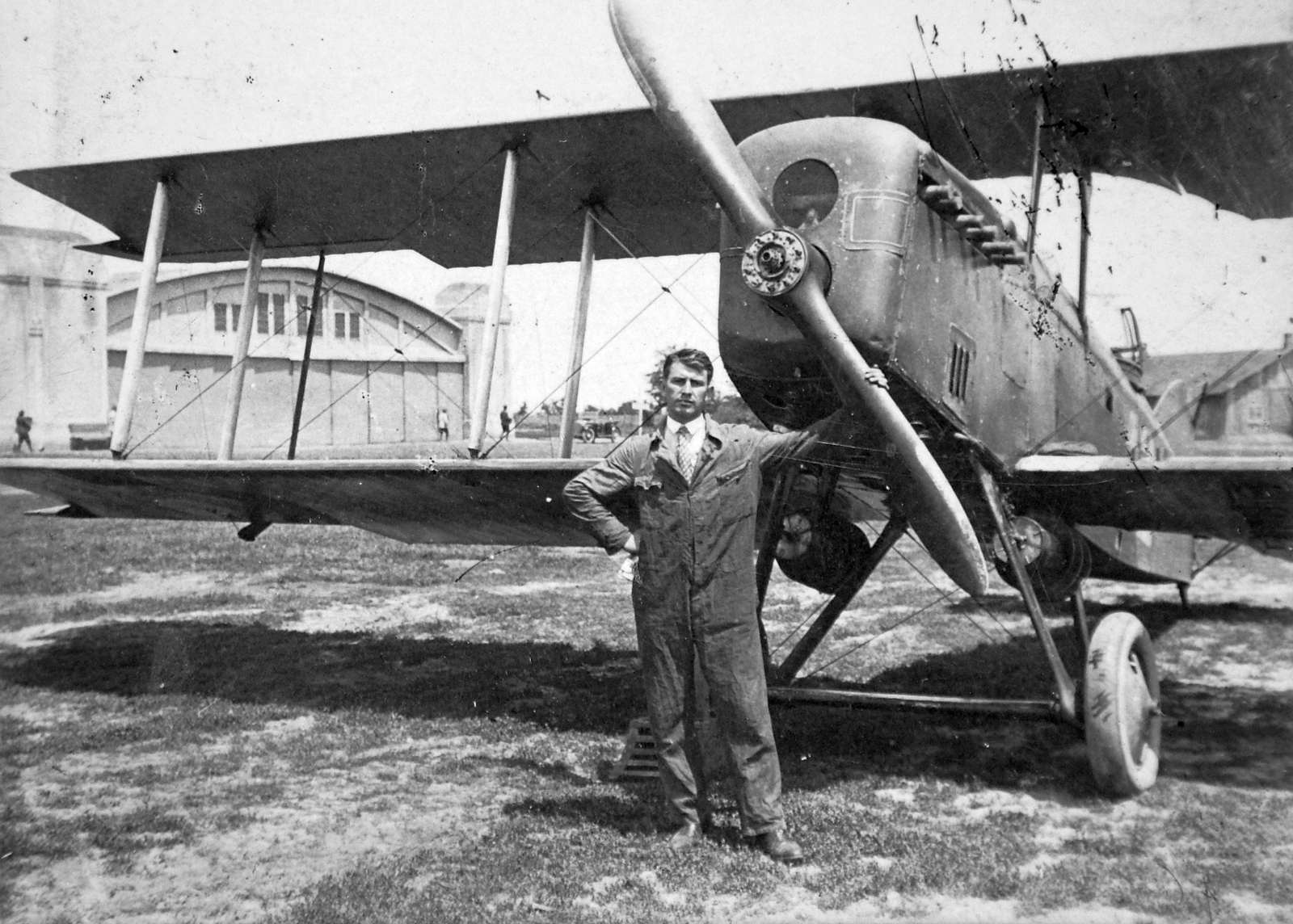 1935, Fortepan, airplane, hangar, airport, biplane, Fortepan #20480