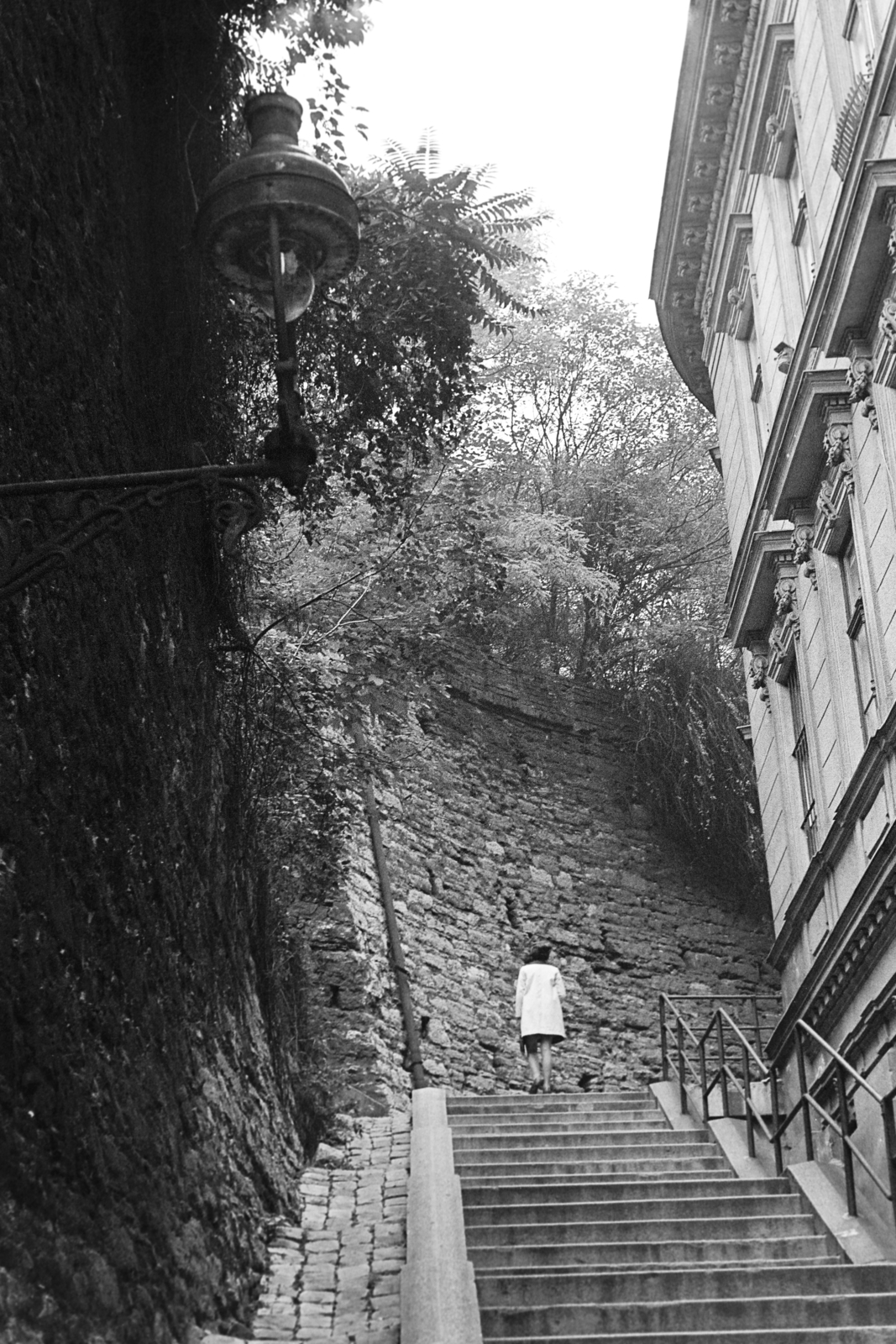 Hungary, Budapest I., Hunyadi lépcső., 1968, Kereki Sándor, Budapest, stairs, Fortepan #204885