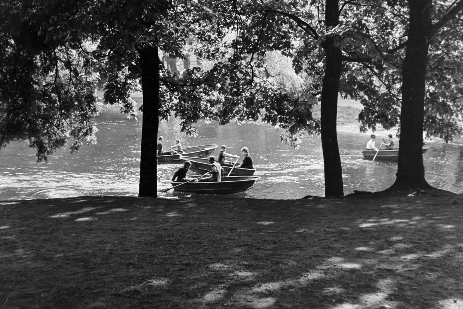 Hungary, Budapest XIV., Csónakázótó., 1971, Kereki Sándor, boating, Budapest, Fortepan #205033