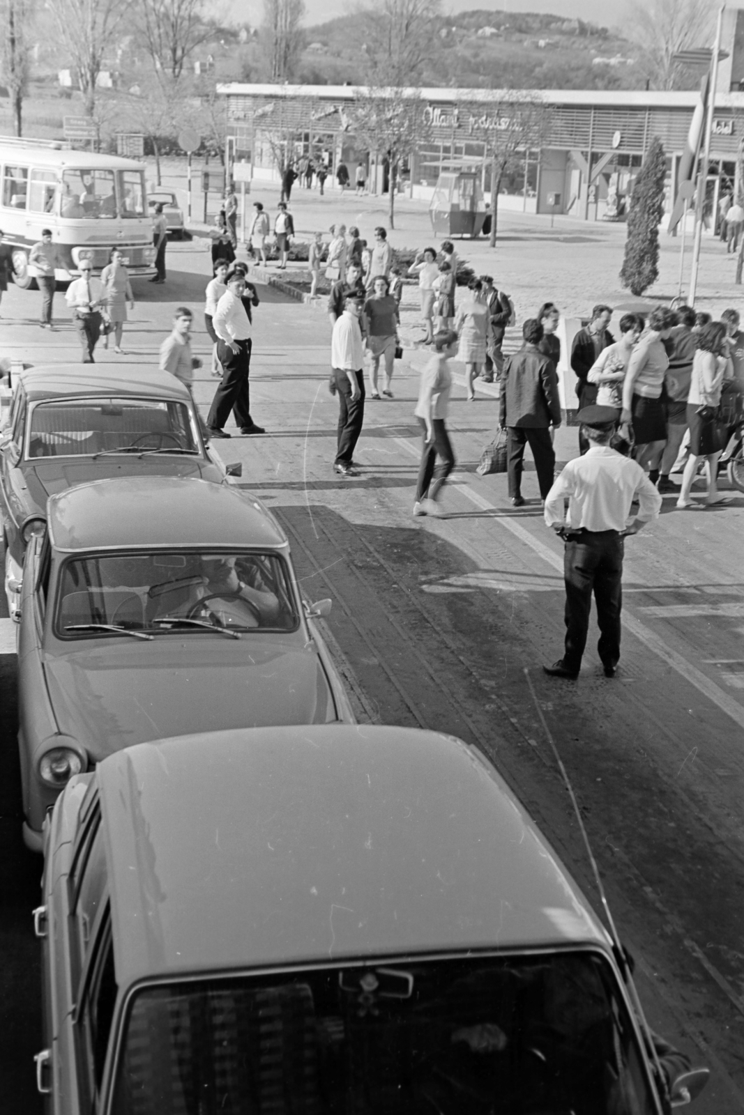 Hungary,Lake Balaton, Tihany, rév, kompkikötő., 1973, Kereki Sándor, ferry, port, Fortepan #205068