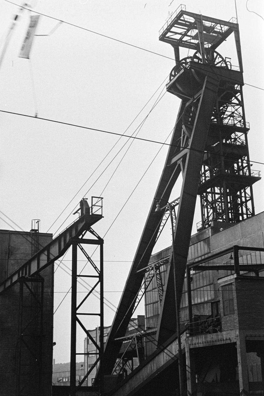 Czech Republik, Ostrava, Vítězný únor (egykor Odra) bánya., 1974, Kereki Sándor, Czechoslovakia, mining, tower, Fortepan #205177