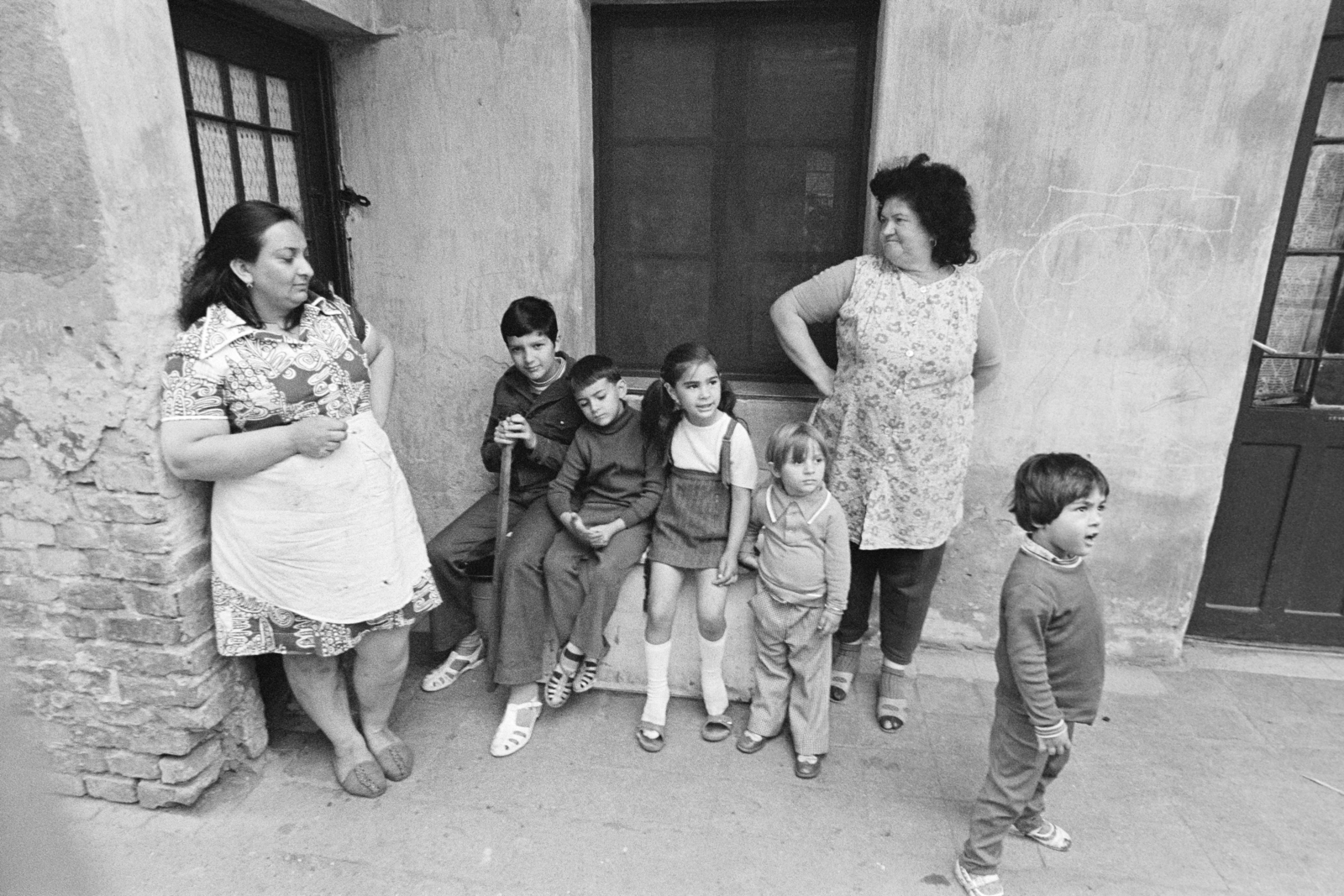 Hungary, Budapest XIII., "Tripolisz" lakótelep., 1970, Kereki Sándor, tableau, kids, Budapest, Fortepan #205494