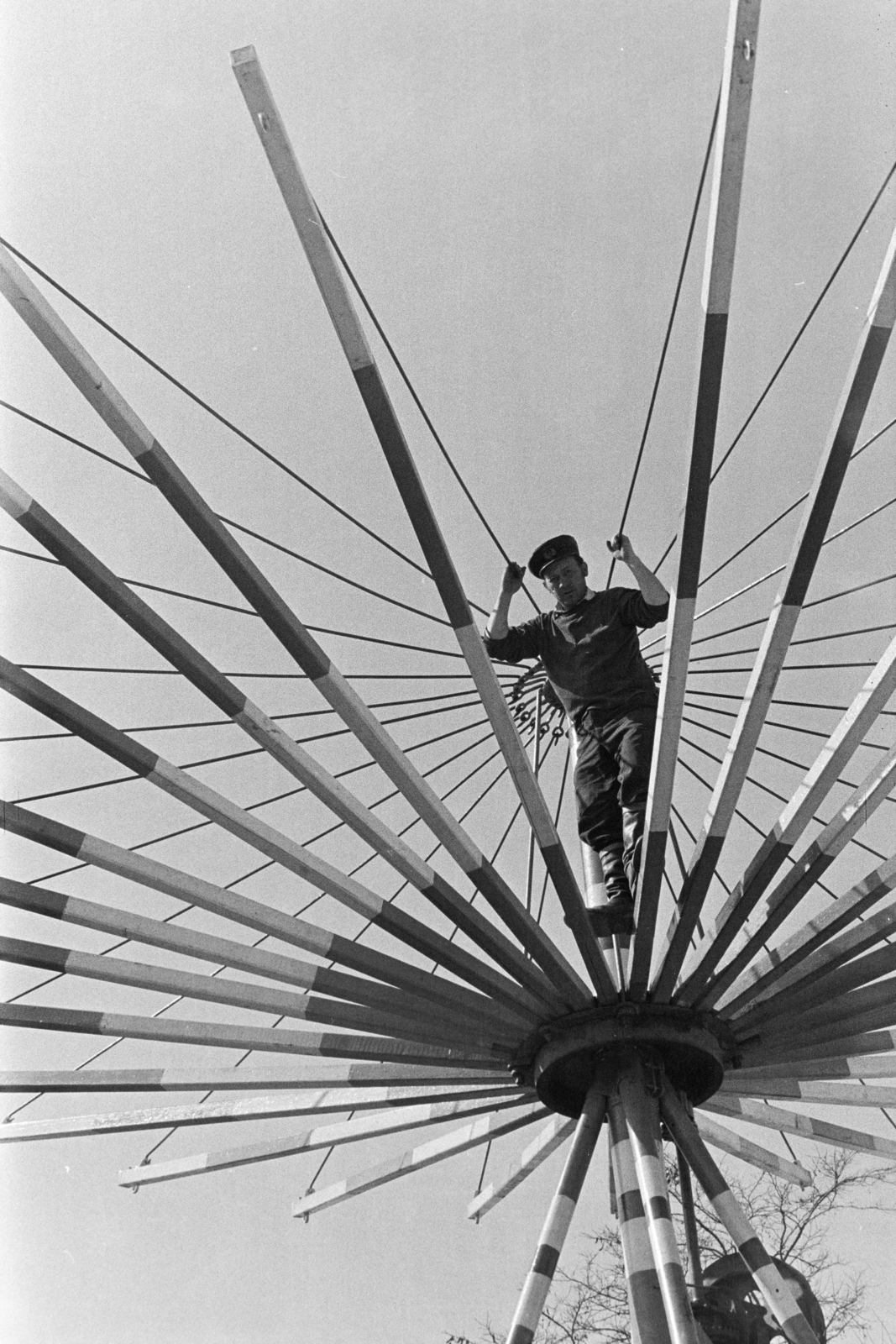 1973, Kereki Sándor, carousel, amusement park, assembly, Fortepan #205541