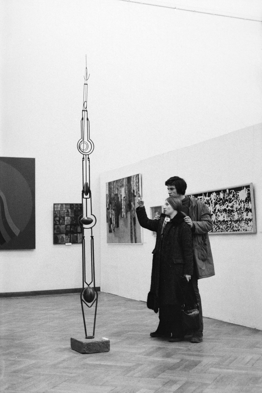 Hungary, Budapest XIV., Műcsarnok, Új Művek című kiállítás., 1971, Kereki Sándor, Budapest, Fortepan #205598