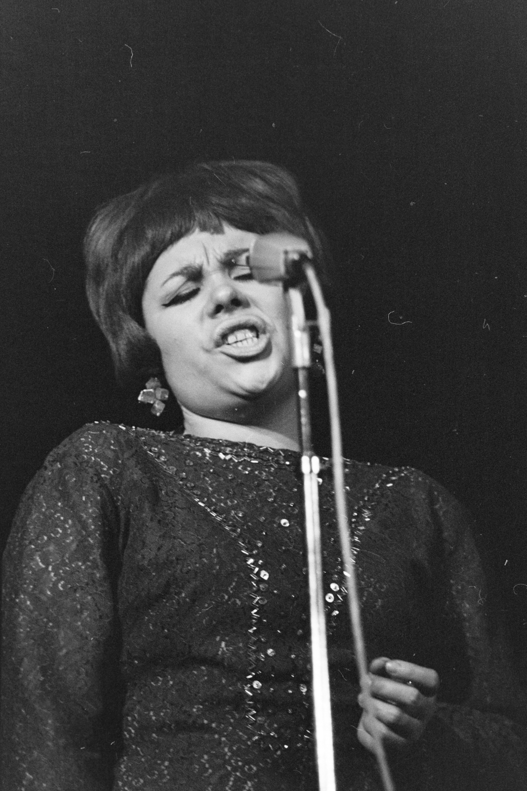 Magyarország, Kósa Zsuzsa dzsesszénekes., 1971, Kereki Sándor, énekes, Fortepan #205603