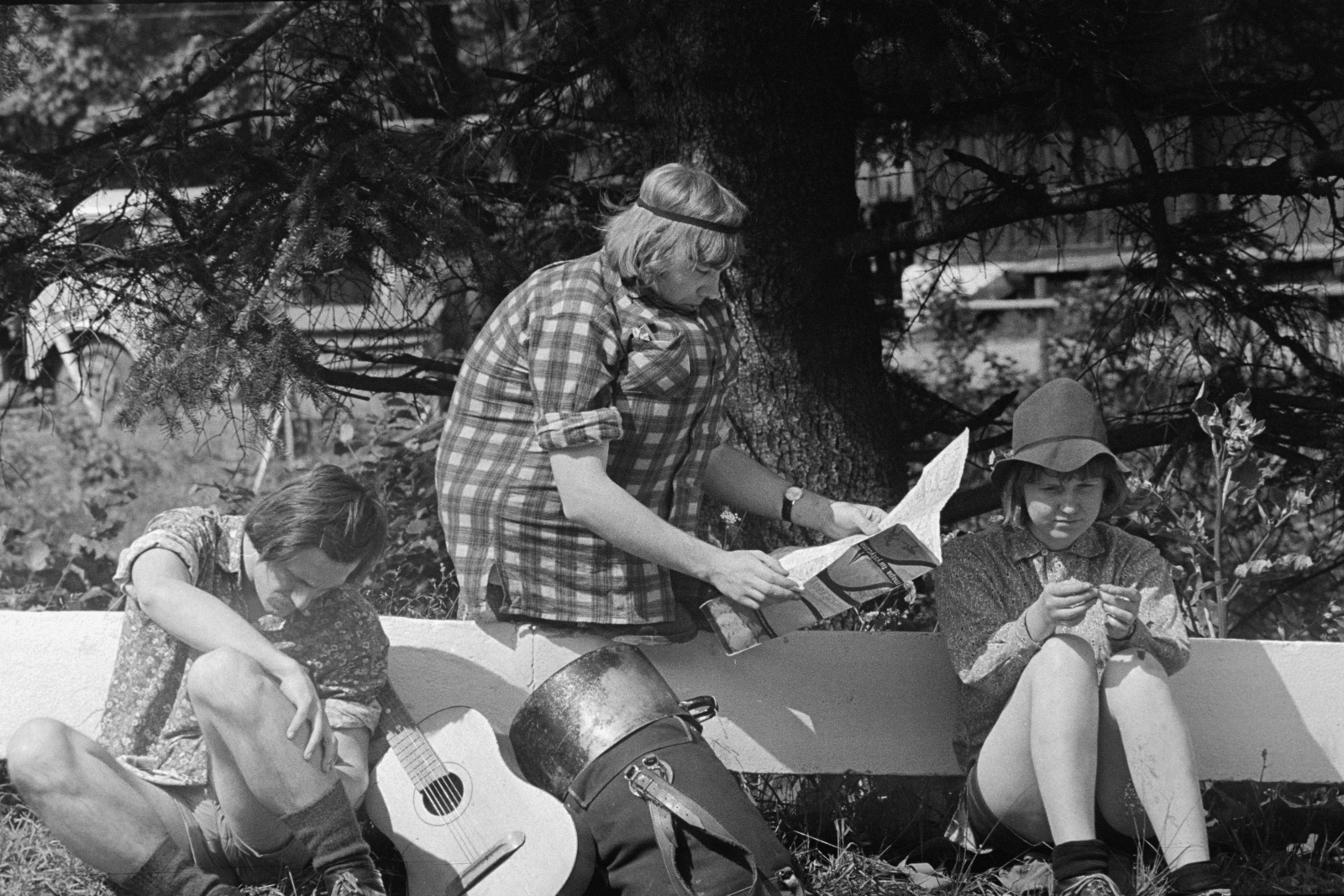 Lengyelország, 1974, Kereki Sándor, olvasás, Fortepan #205874