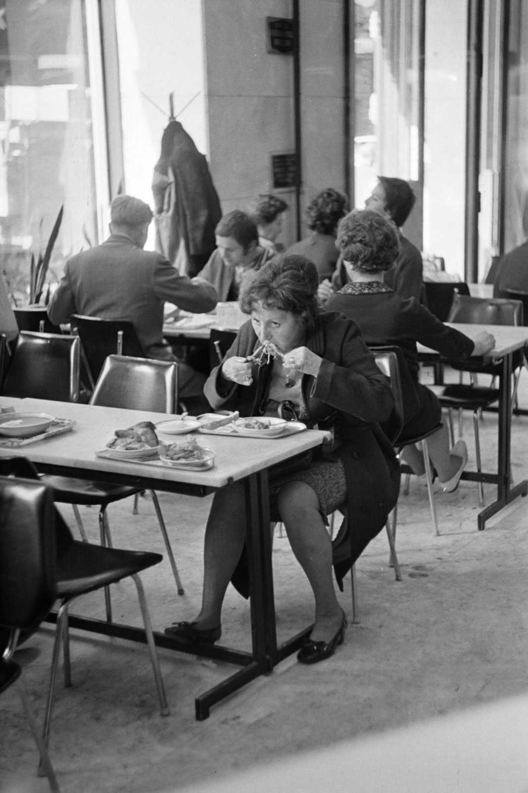 1975, Kereki Sándor, meal, restaurant, self-serving restaurant, Fortepan #206004
