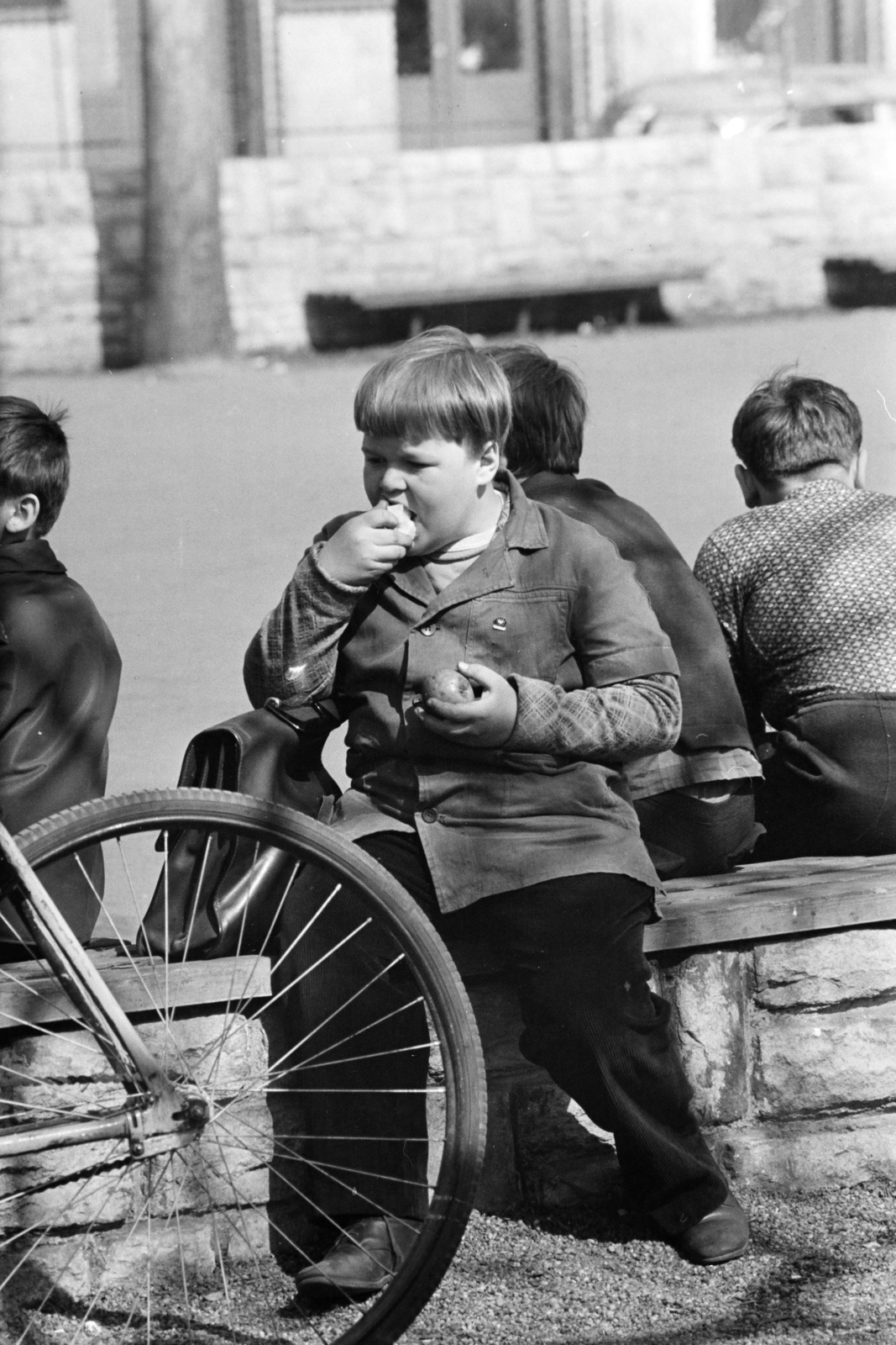 1977, Kereki Sándor, boy, fruit, school uniform, Fortepan #206033