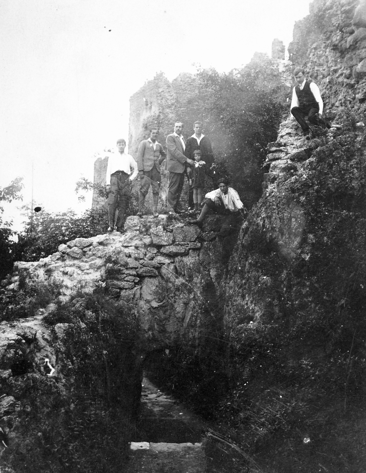 Hungary,Danube Bend, Visegrád, Fellegvár., 1927, Fortepan, excursion, tableau, Fortepan #20613