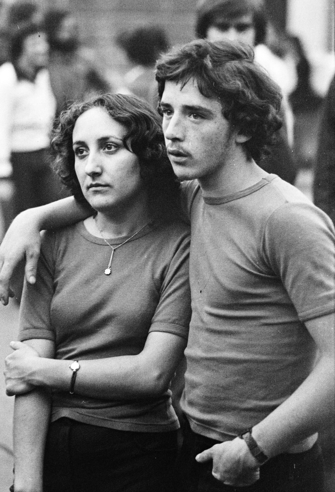 1977, Kereki Sándor, man and woman, jewelry, youth, Fortepan #206150